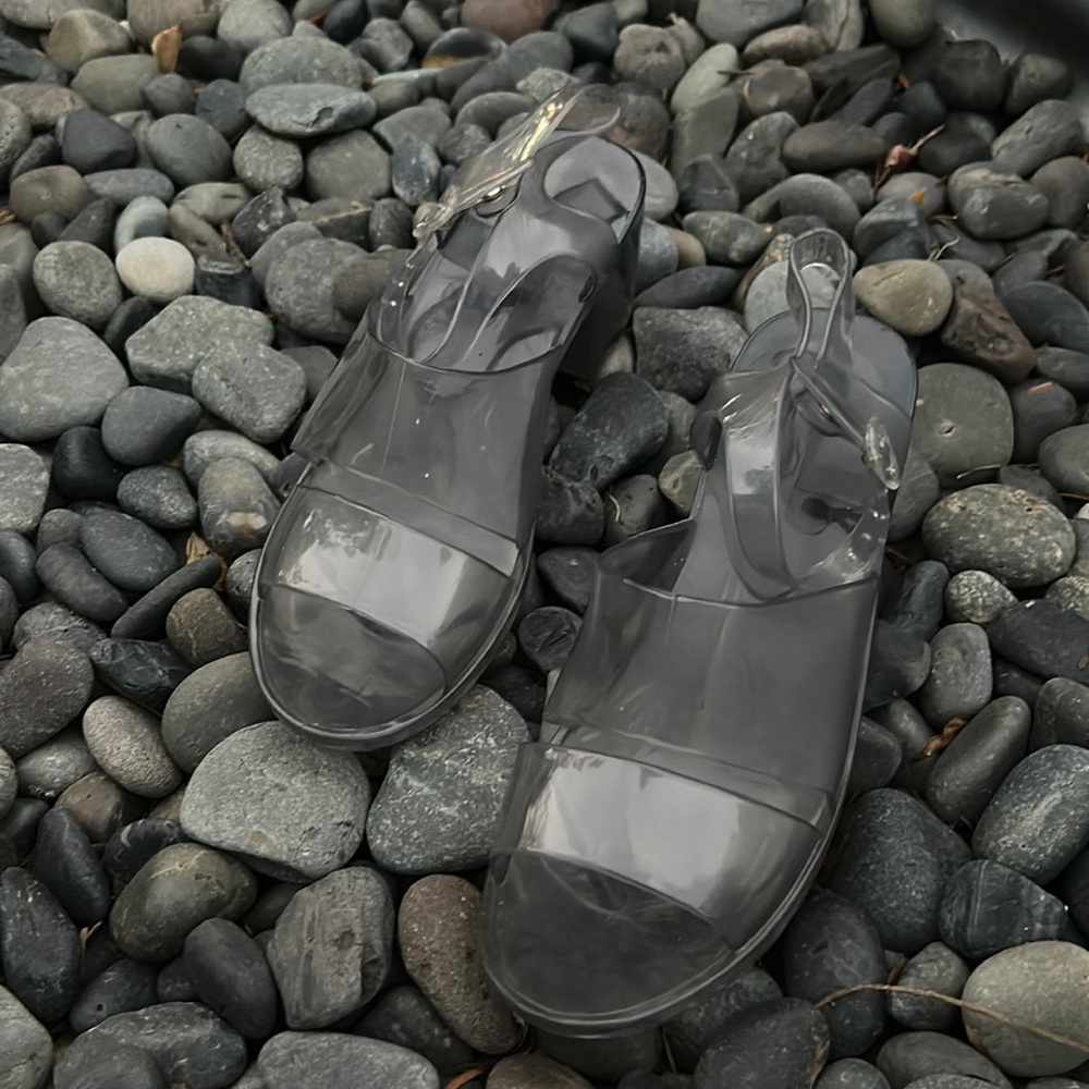 Gently worn jelly heels by Melissa